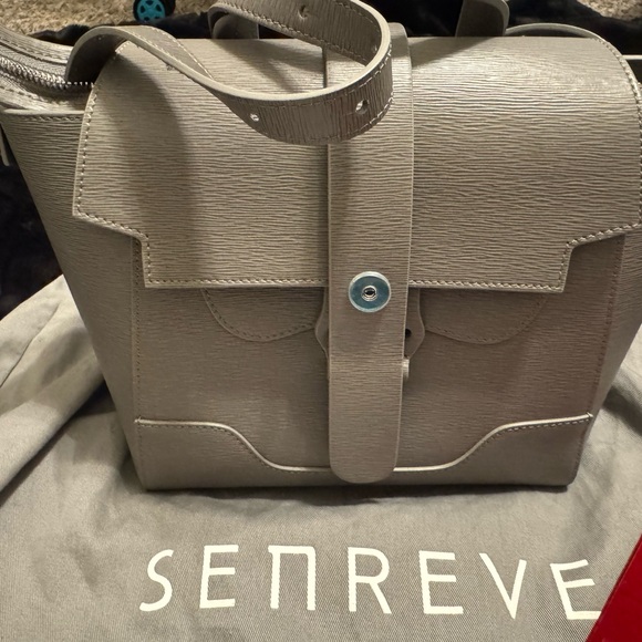 Brand new never used Senreve Light Gray Satchel Bag - Picture 1 of 6
